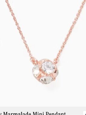 kate spade Rose Gold Mini Crystal Pendant Necklace